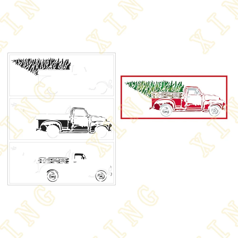 New Layered Christmas Tree Truck Slimline Diy Drawing Template Painting Scrapbooking Paper Card Embossing Album Decorative Craft
New Layered Christmas Tree Truck Slimline Diy Drawing Template Painting Scrapbooking Paper Card Embossing Album Decorative Craft