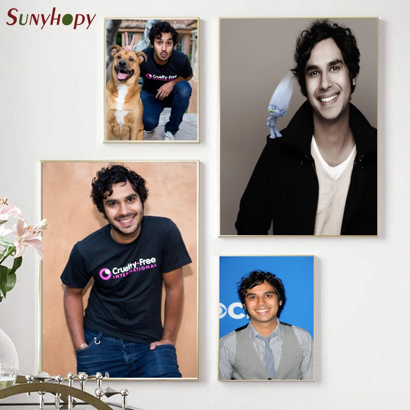 На заказ высокое качество Kunal Nayyar картина на стену холст постер ткань печать