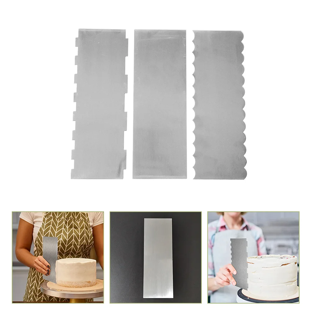 3pcs Bakery Professional Cake Decorating Comb Tools Icing Bench Scraper Cake Comb Kitchen Scraper
3pcs Bakery Professional Cake Decorating Comb Tools Icing Bench Scraper Cake Comb Kitchen Scraper