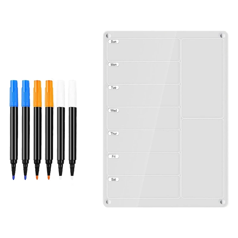 1Set Meal Planner Magnetic Menu Board For Fridge Clear Weekly Calendar Planner Noteboard Refrigerator Dry Erase Board Acrylic
1Set Meal Planner Magnetic Menu Board For Fridge Clear Weekly Calendar Planner Noteboard Refrigerator Dry Erase Board Acrylic
