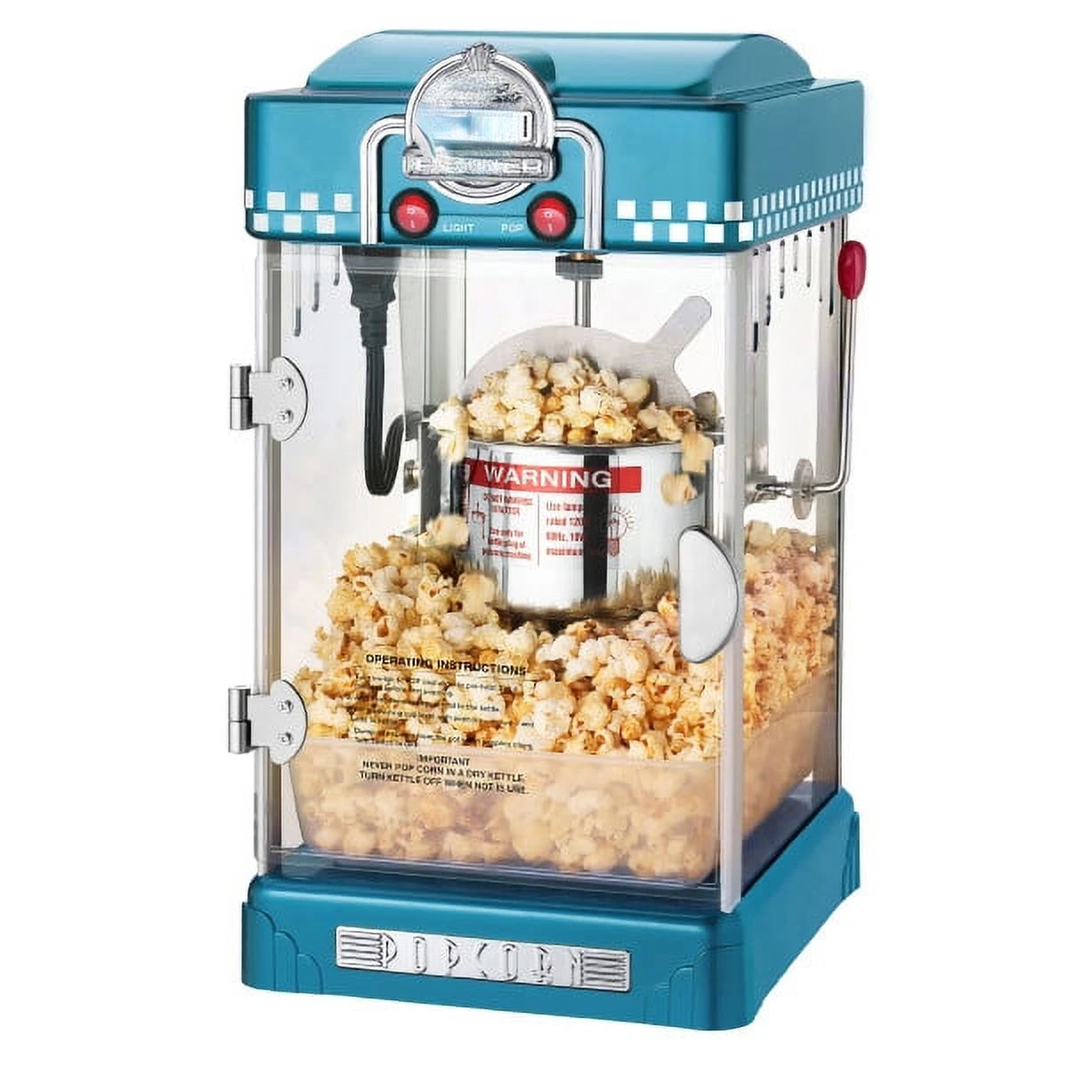 

Bambino Countertop Popcorn Machine – 2.5oz Kettle with Measuring Spoon, , and 25 Serving Bags by (Blue)