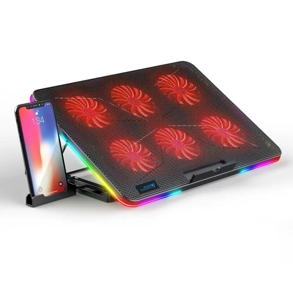 Laptop Cooling Pad With Phone Holder, Laptop Cooler with 6 Quiet Led Fans 15.6-17 Inch Laptop, Portable Ultra Slim USB Powered
Laptop Cooling Pad With Phone Holder, Laptop Cooler with 6 Quiet Led Fans 15.6-17 Inch Laptop, Portable Ultra Slim USB Powered