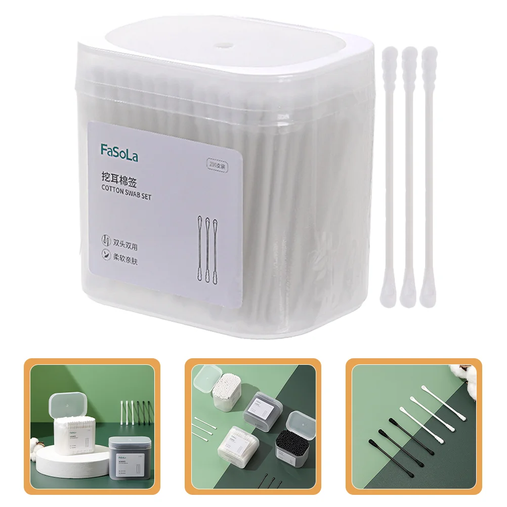 

Cleaning Stick Double Tipped Swab Cotton Applicator Organic Swabs Ear Sterile Applicators Earpick Log Paddle Paper Shaft Child