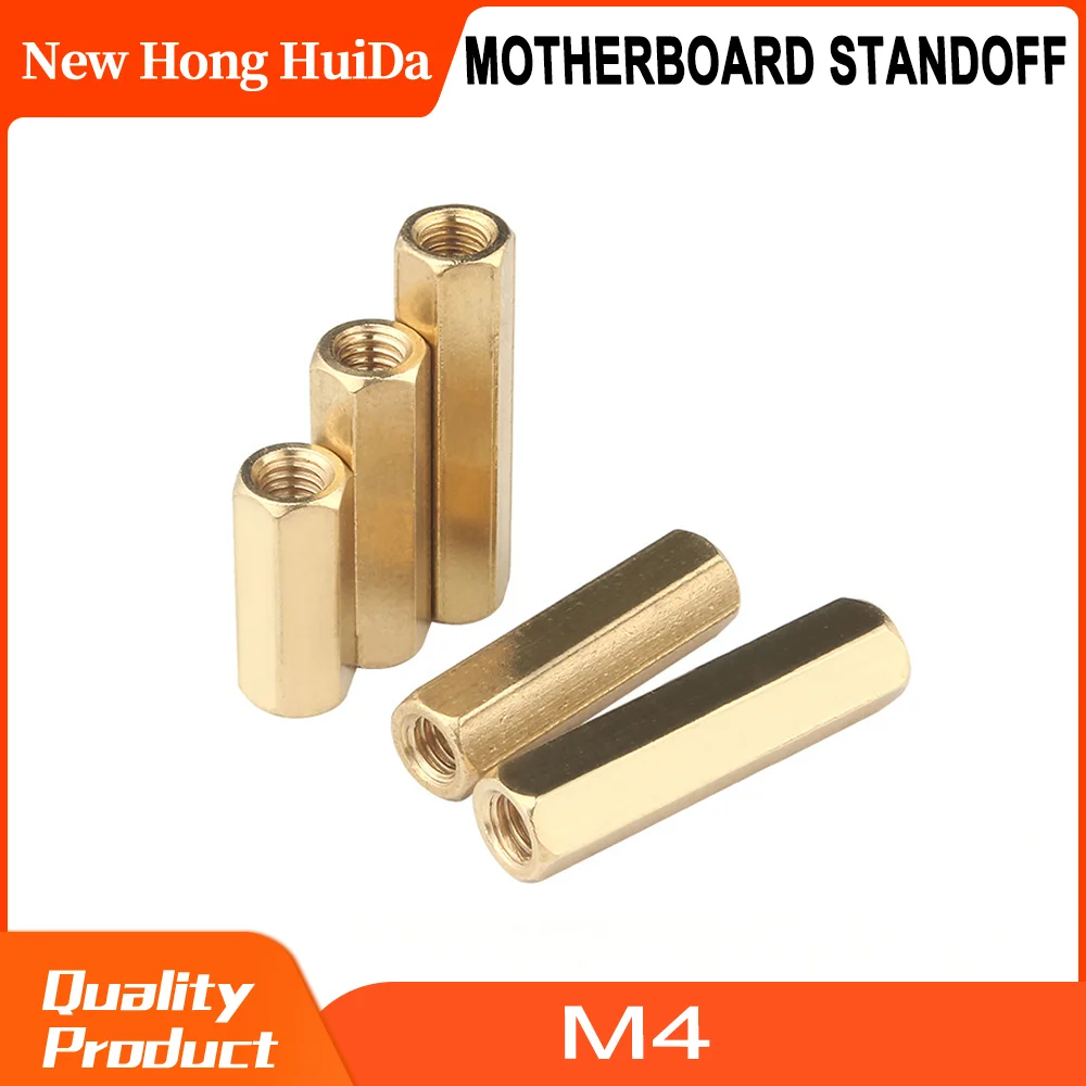 

M4 Brass Hex Female Standoff Pillar Stud Mount Spacer Hexagon PCB Motherboard Hollow Bolt Screw Copper Column Board Standoffs