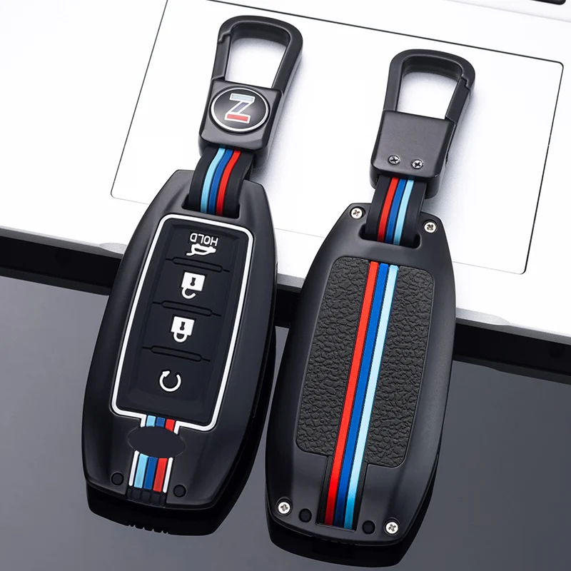 

Car Key Case Cover Key Bag For Infiniti QX50 QX60 Q70L 2020 Smart Remout Key Protect Shell Accessories Car-Styling Keychain Car