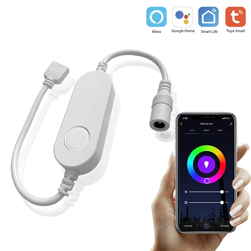 Tuya WiFi/ZigBee RGB LED Strip Controller 5V-12V Siri Remote Voice Control LED Light Dimmmer Smart Home Automation For Alexa
Tuya WiFi/ZigBee RGB LED Strip Controller 5V-12V Siri Remote Voice Control LED Light Dimmmer Smart Home Automation For Alexa