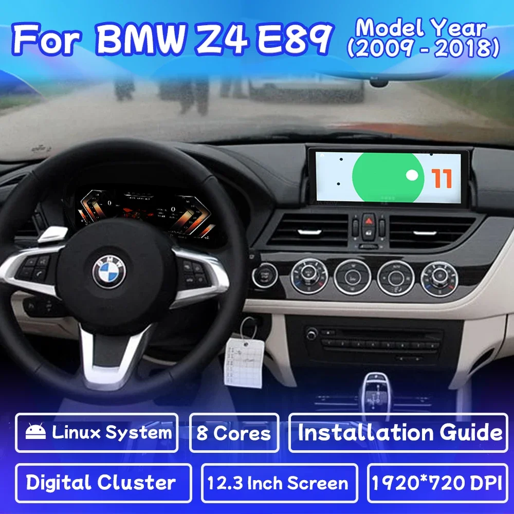 12 3-дюймовый автомобильный цифровой датчик виртуальный кабин для BMW Z4 E89 2009-2018