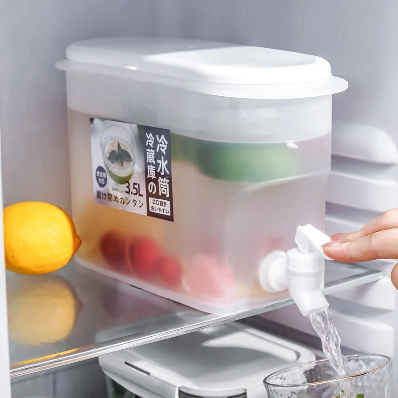 

3.5L Refrigerator Cold Kettle With Faucet Teapot Beverage Dispenser Lemonade Bottle Drinkware Kettle Pot Drink Dispenser