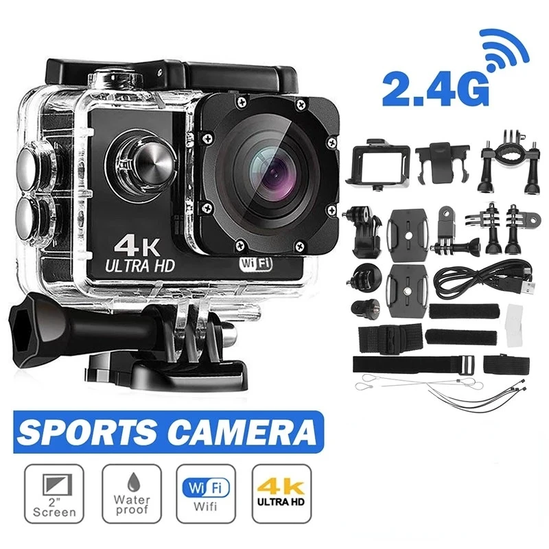Full HD Action Camera 4K/30fps WiFi 2 inch Underwater Waterproof Helmet Video Recording Sport Cameras Outdoor Camcorders
Full HD Action Camera 4K/30fps WiFi 2 inch Underwater Waterproof Helmet Video Recording Sport Cameras Outdoor Camcorders