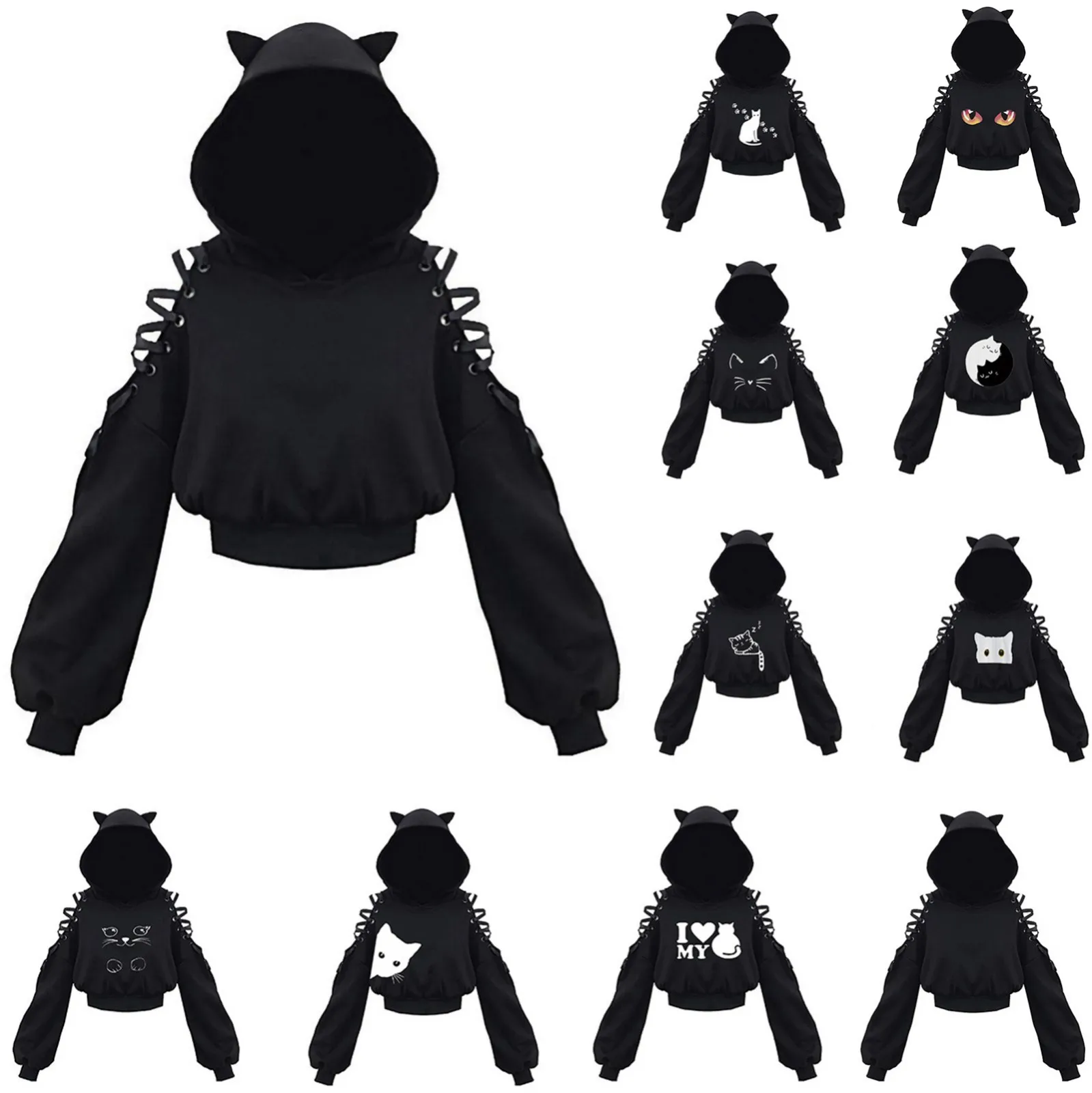 Sweatshirt Hooded Hoodie Women's Long Cat Ear Sleeve Pullover Fleece Zip up Womens Sweatshirts And Hoodies Womens Thick Hoodie
Sweatshirt Hooded Hoodie Women's Long Cat Ear Sleeve Pullover Fleece Zip up Womens Sweatshirts And Hoodies Womens Thick Hoodie