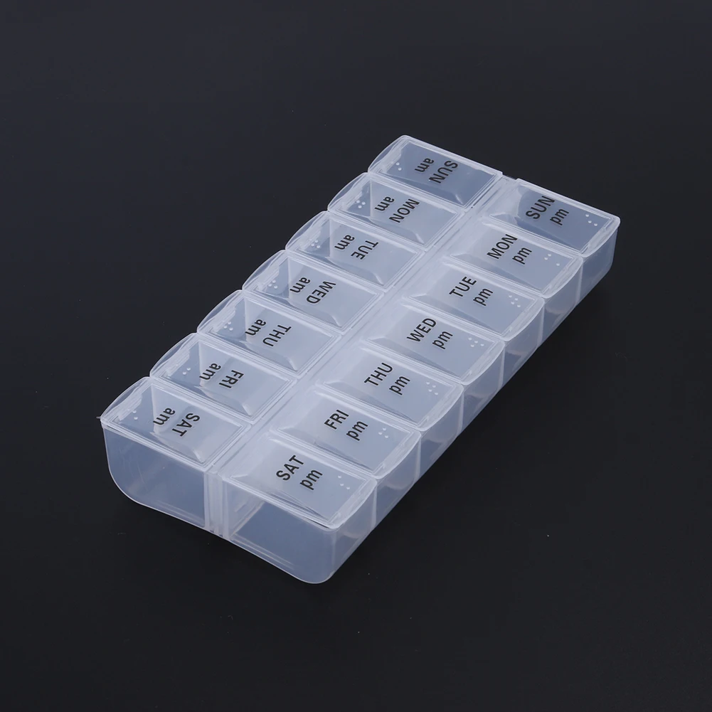 Braille Medicine Organizer Case Large Capacity 14 Dividers Table Dispenser Big Compartments Twice Daily for Fish Oil/supplements
Braille Medicine Organizer Case Large Capacity 14 Dividers Table Dispenser Big Compartments Twice Daily for Fish Oil/supplements