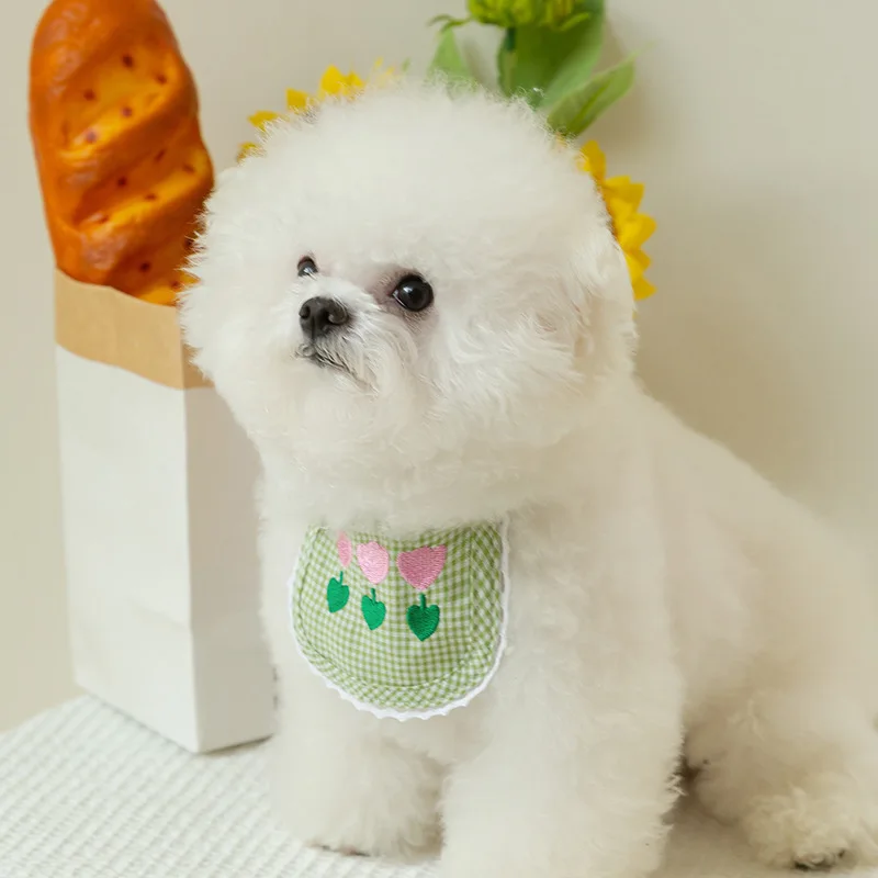 Chessboard Checker Tulip Embroidered Dog Mouth Towel Teddy Bears Small Dog Mouth Scarf Pet Triangle Saliva Towel Pet Accessories
Chessboard Checker Tulip Embroidered Dog Mouth Towel Teddy Bears Small Dog Mouth Scarf Pet Triangle Saliva Towel Pet Accessories