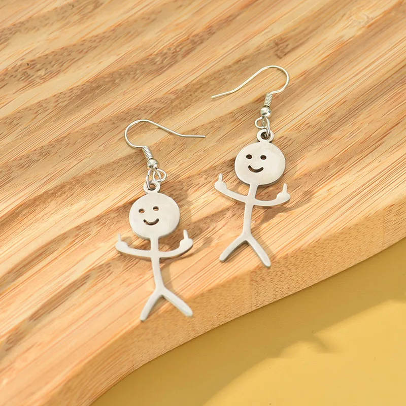 Doodle Earrings For Woman Trend Punk Middle Finger Stickman Hip Hop Dangle Earrings Cool 2022 New Jewely
Doodle Earrings For Woman Trend Punk Middle Finger Stickman Hip Hop Dangle Earrings Cool 2022 New Jewely
