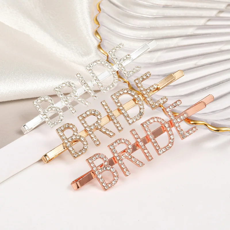 1PC BRIDE Women Crystal Rhinestone Word Letters Hair Clips Barrettes Hairpins Hairgrips Headwear Hair Styling Accessories
1PC BRIDE Women Crystal Rhinestone Word Letters Hair Clips Barrettes Hairpins Hairgrips Headwear Hair Styling Accessories