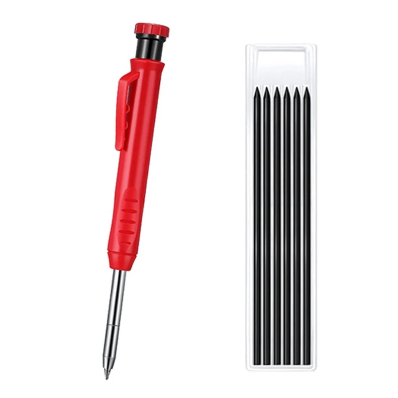 Solid Carpenter Pencil 6 Refills Working Accessories with Sharpener Mechanical Pencil for Architect Scriber Retractable
Solid Carpenter Pencil 6 Refills Working Accessories with Sharpener Mechanical Pencil for Architect Scriber Retractable