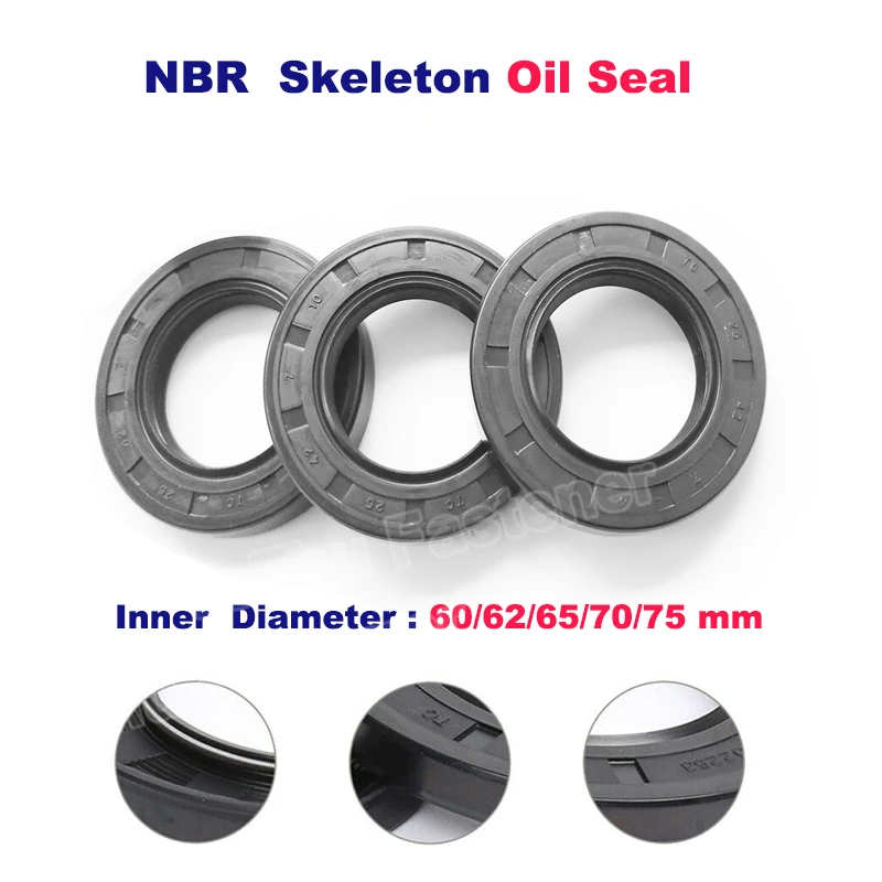 Black Shaft Gasket Oil Seal ID60 62 65 70 75mm Skeleton Oil Seals Ring TC/FB/TG4 NBR Rotary Shaft Gasket Nitrile Double Lip Seal
Black Shaft Gasket Oil Seal ID60 62 65 70 75mm Skeleton Oil Seals Ring TC/FB/TG4 NBR Rotary Shaft Gasket Nitrile Double Lip Seal