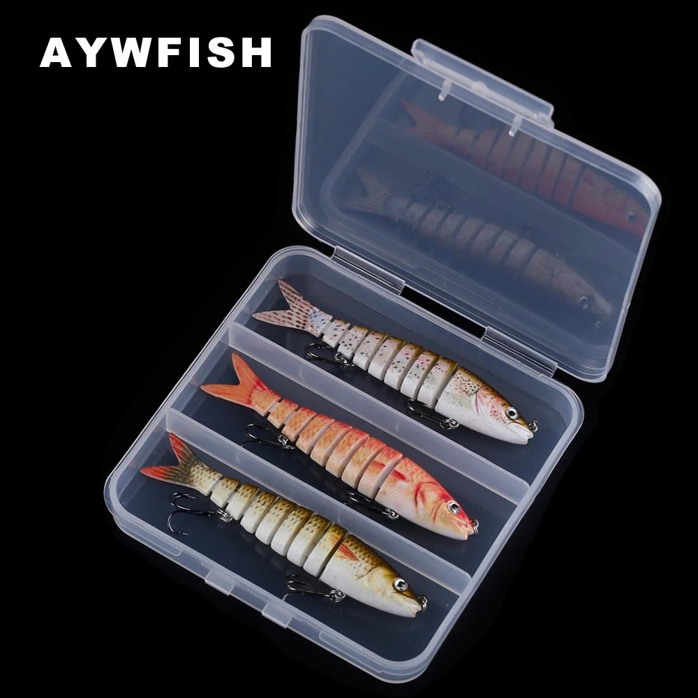 AYWFISH 3PCS / SET 10CM 9.3G Artificial Sinking Minnow Fishing Lures Set Lifelike Action Baits 8 Segments Swimbait Fish Tackle
AYWFISH 3PCS / SET 10CM 9.3G Artificial Sinking Minnow Fishing Lures Set Lifelike Action Baits 8 Segments Swimbait Fish Tackle