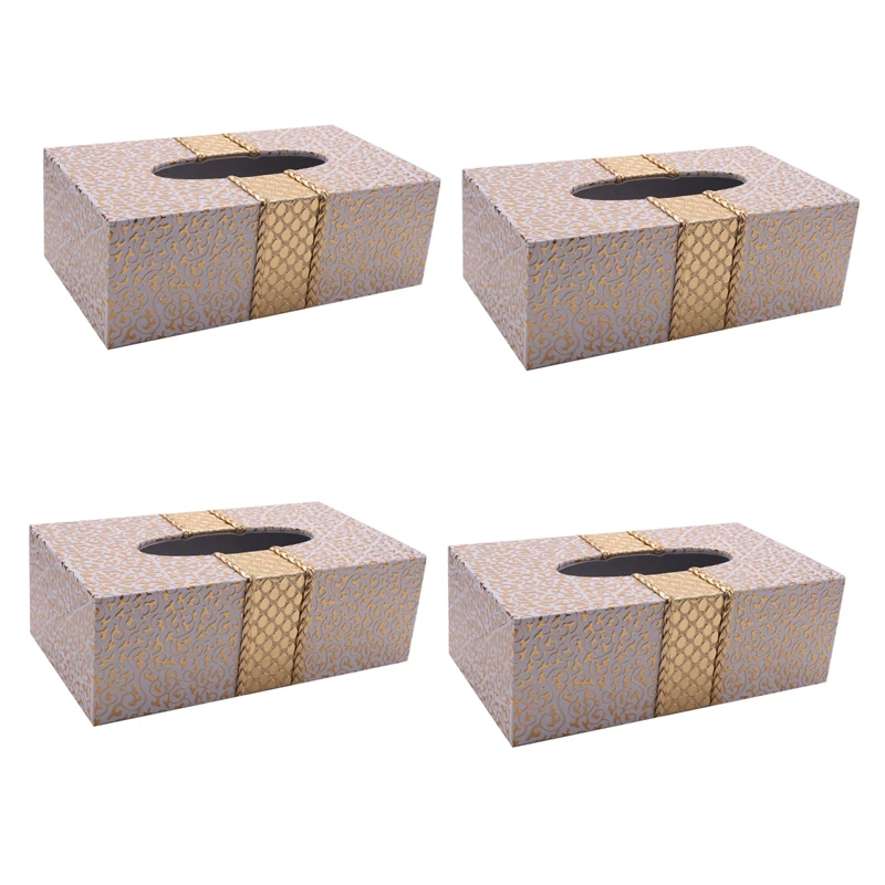New 4X Car Home Rectangle Shaped Tissue Box Household Living Room Desktop Napkin Tissue Holder White&Gold
New 4X Car Home Rectangle Shaped Tissue Box Household Living Room Desktop Napkin Tissue Holder White&Gold