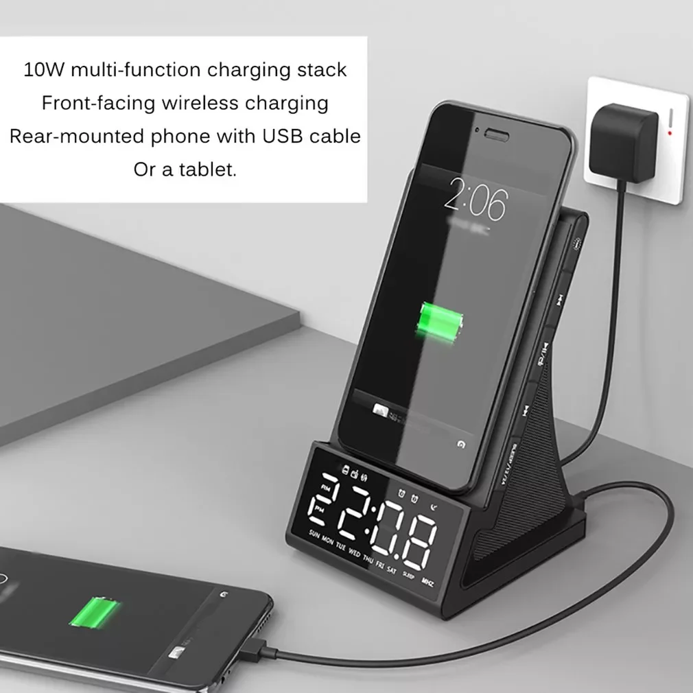 New in Wireless Charger Smart Alarm Clock Speaker LED Smart Digital Fm Radio Alarm Clock Table Clocks USB Fast Charger Clocks ph
New in Wireless Charger Smart Alarm Clock Speaker LED Smart Digital Fm Radio Alarm Clock Table Clocks USB Fast Charger Clocks ph