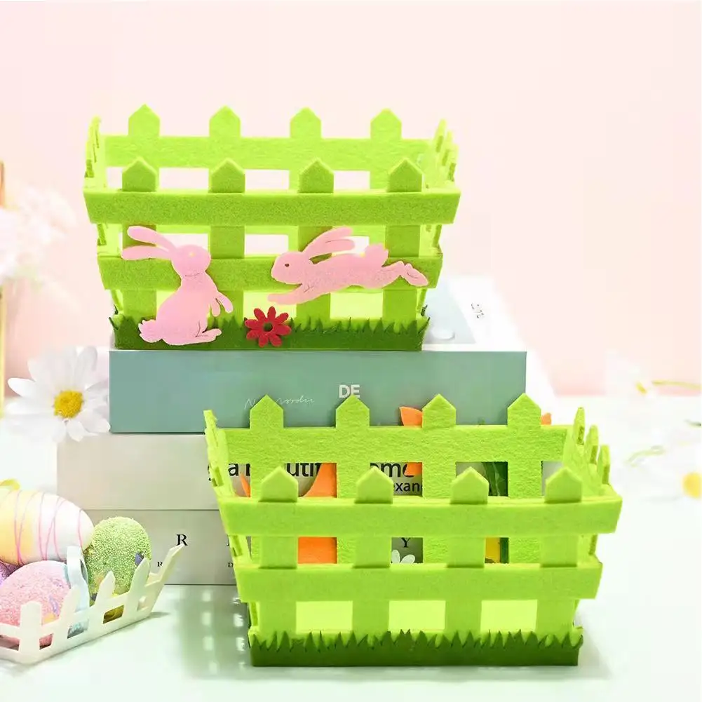 2022 New Easter Decoration Portable Green Basket Non-woven Bunny Chick Ornaments Easter Basket Decorations For Hom A1d4
2022 New Easter Decoration Portable Green Basket Non-woven Bunny Chick Ornaments Easter Basket Decorations For Hom A1d4