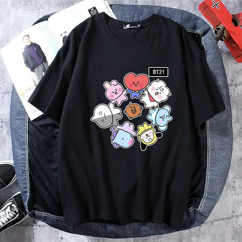 Kawaii Cotton Bt21 TATA RJ CHIMMY New Clothe Cartoon Peripheral Short Sleeved Womens Aid T Shirt Solid Print Loose Short Sleeves
Kawaii Cotton Bt21 TATA RJ CHIMMY New Clothe Cartoon Peripheral Short Sleeved Womens Aid T Shirt Solid Print Loose Short Sleeves