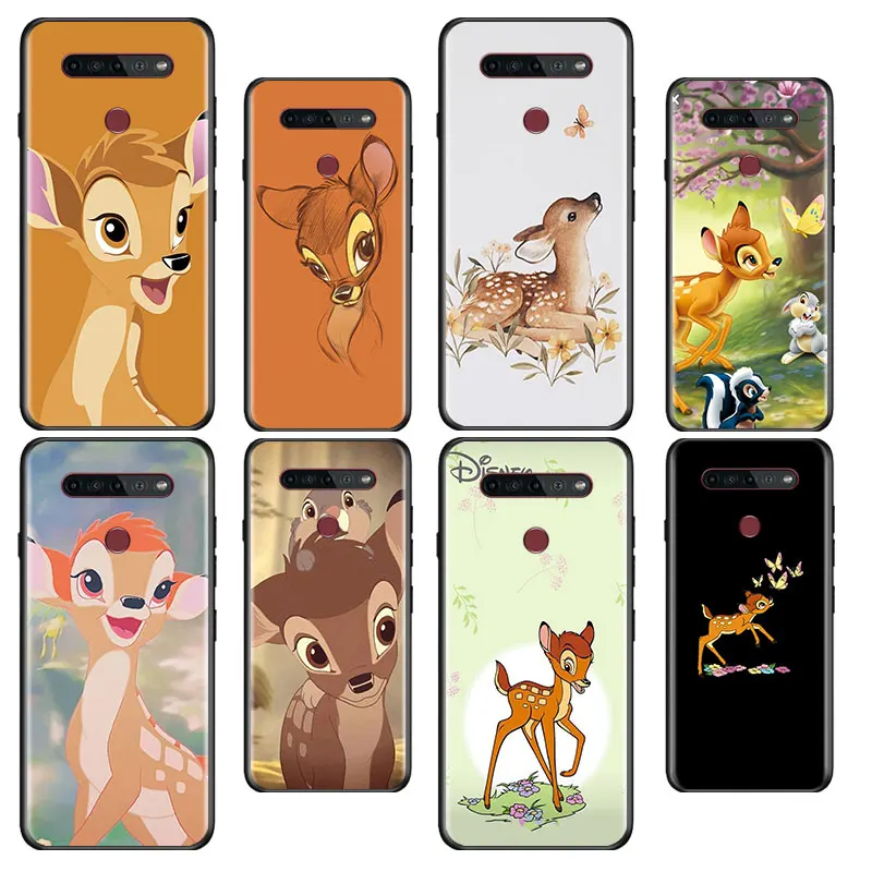 

Disney Bambi For LG Q60 V30 V40 V50 V50S V60 G8 G8X G8S ThinQ 5G K22 K40S K41S K50S K51S K61 K71 K92 5G Black Phone Case Capa