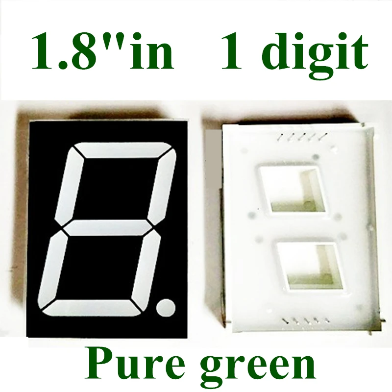 10PCS 1.8 inch 1 Bit 7 Segment Pure green LED Display 1.8" 1.8in Digital Tube Plastic Metal Common cathode(Nixie tube)
10PCS 1.8 inch 1 Bit 7 Segment Pure green LED Display 1.8" 1.8in Digital Tube Plastic Metal Common cathode(Nixie tube)