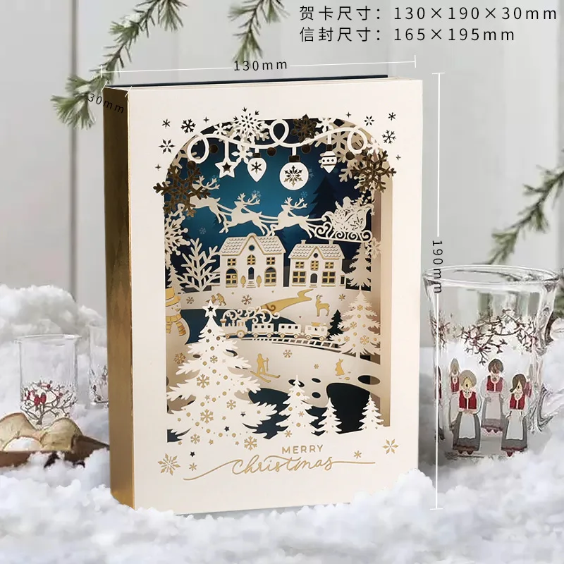 Рождественская 3D-открытка с лосем
Рождественская 3D-открытка с лосем