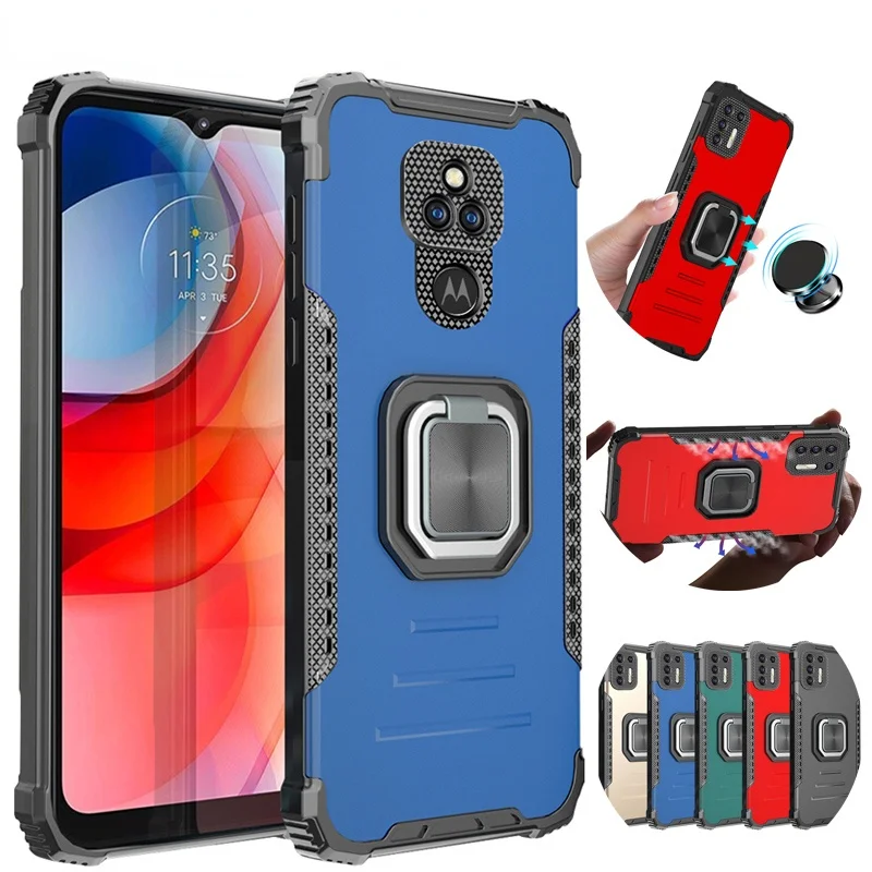 Shockproof Armor Phone Case For MOTOROLA G Play Gpower Gstylus 2021 Magnetic Stand Finger Ring Protective Case For E7plus G9play
Shockproof Armor Phone Case For MOTOROLA G Play Gpower Gstylus 2021 Magnetic Stand Finger Ring Protective Case For E7plus G9play