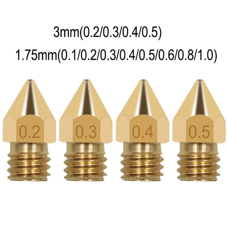 Brass Nozzle 3D Printer Accessories Mk8 Pointed Brass Nozzle Surface Lettering Printing Accessories Without Burrs Multifun Tools
Brass Nozzle 3D Printer Accessories Mk8 Pointed Brass Nozzle Surface Lettering Printing Accessories Without Burrs Multifun Tools
