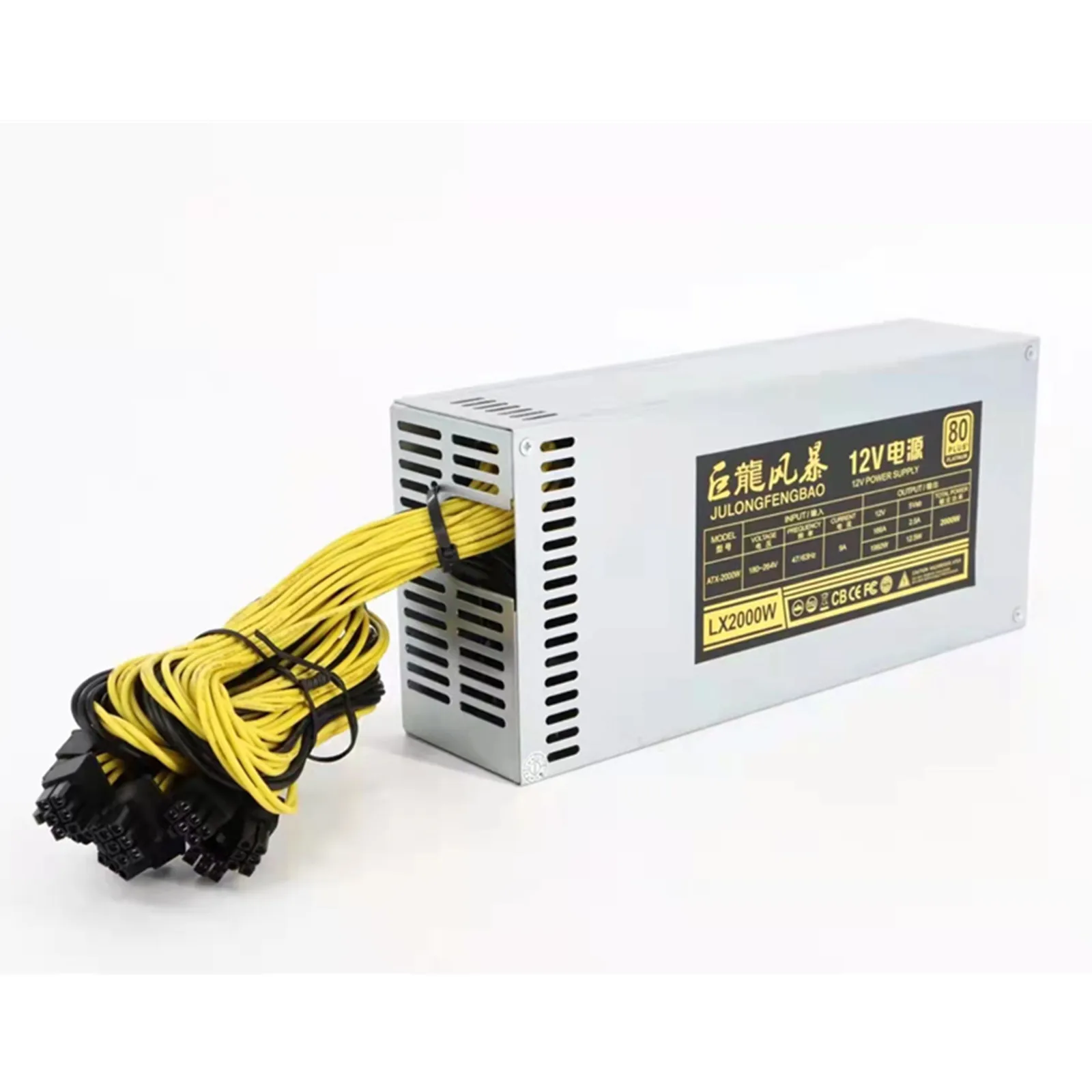 2U Single Channel 2000W ETH Mining Rig Power Supply Miner PSU 10x6Pin Efficiency
2U Single Channel 2000W ETH Mining Rig Power Supply Miner PSU 10x6Pin Efficiency