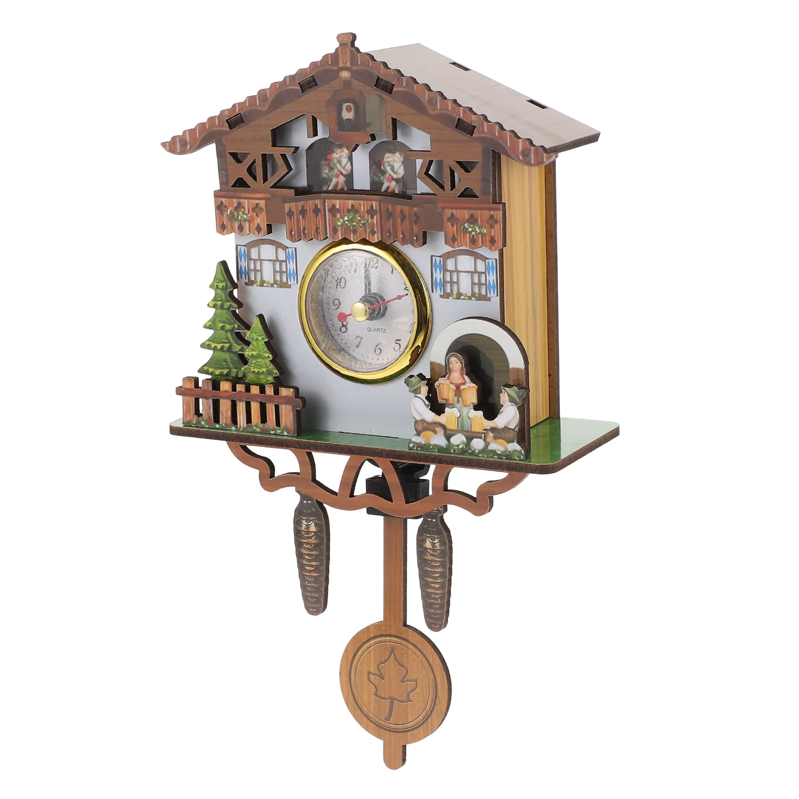 Rustic Wooden Forest Cuckoo Clock for Home Living Room Decor Pendulum Clock with Kissing Couple and Bird
Rustic Wooden Forest Cuckoo Clock for Home Living Room Decor Pendulum Clock with Kissing Couple and Bird
