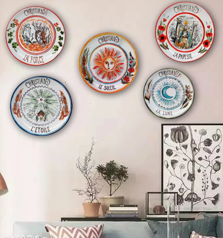 Star Illustrated Plate Decoration Appreciation Plate Decoration Sun Moon Dessert Plate Porcelain Painting Wall mounted disc
Star Illustrated Plate Decoration Appreciation Plate Decoration Sun Moon Dessert Plate Porcelain Painting Wall mounted disc