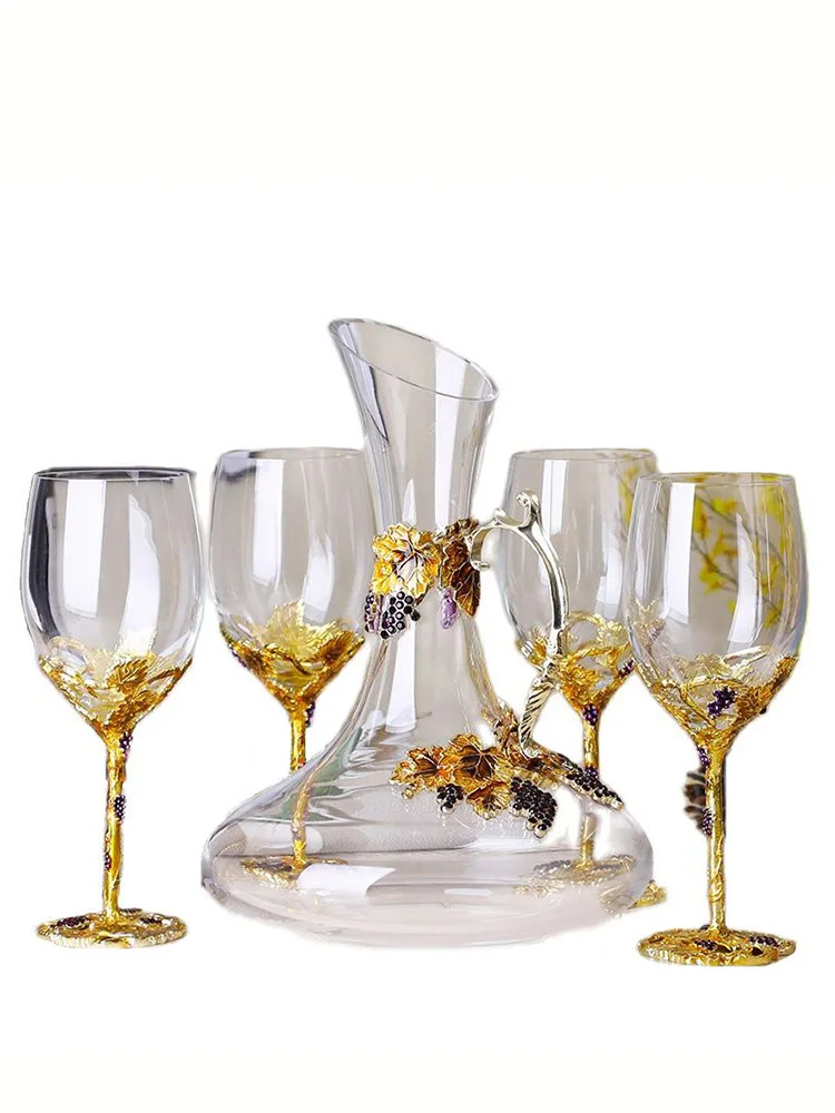

Бокал для красного вина, графин, креативный эмалевый набор, Свадебные бокалы, стекло для виски, шампанского, стеклянная подарочная коробка