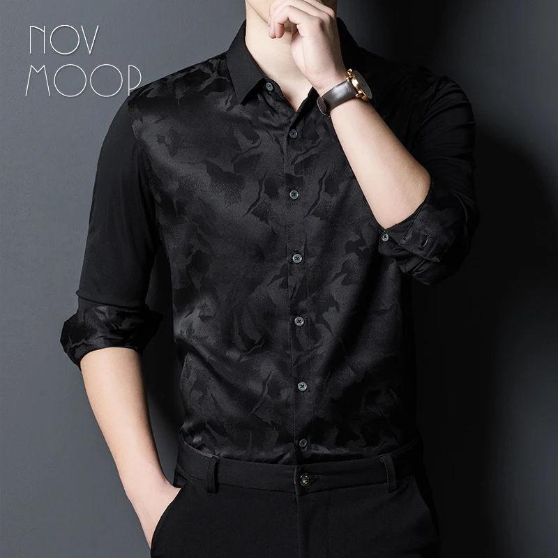 Novmoop natural silk men's shirt patched with spandex fabric back and long sleeve making it more formal LT3594
Novmoop natural silk men's shirt patched with spandex fabric back and long sleeve making it more formal LT3594