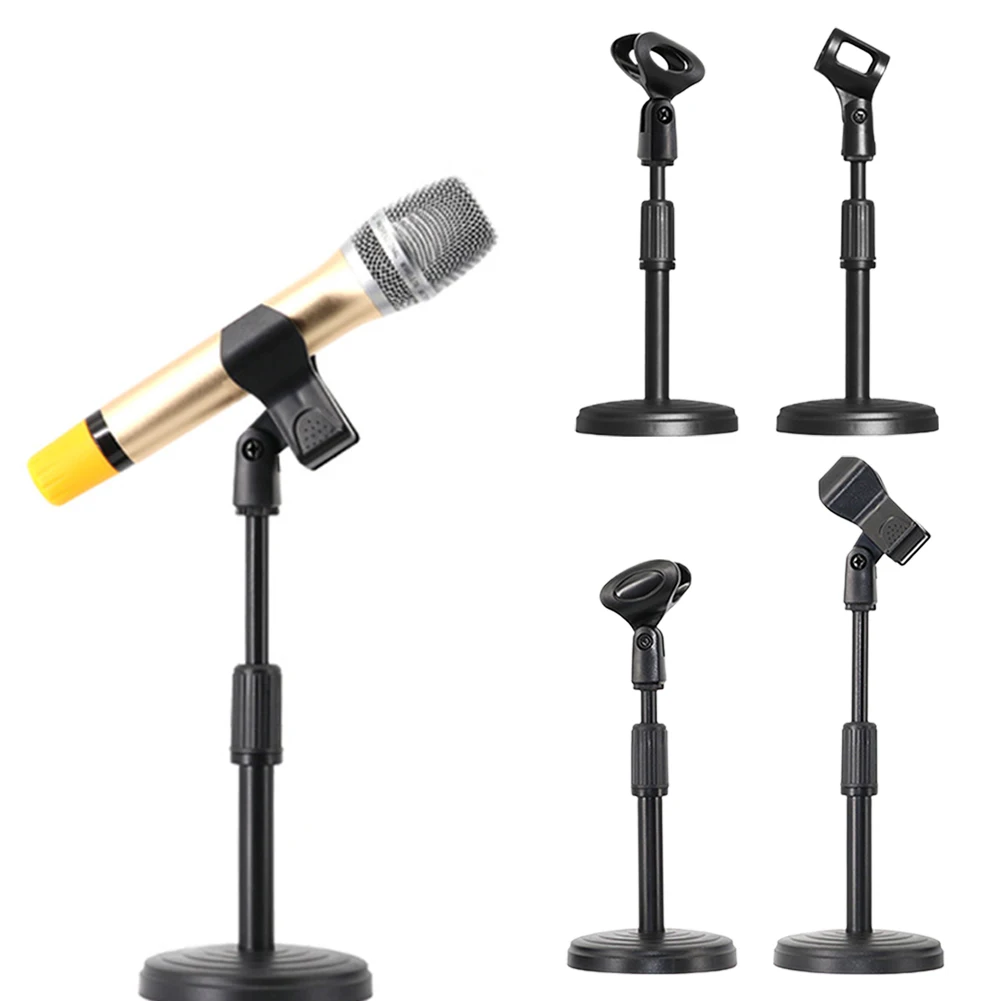 1x Desktop Microphone Stand Mic Holder Bracket Heavy Round Base Adjustable Height Desktop Tripod Mini Portable Table Stand
1x Desktop Microphone Stand Mic Holder Bracket Heavy Round Base Adjustable Height Desktop Tripod Mini Portable Table Stand