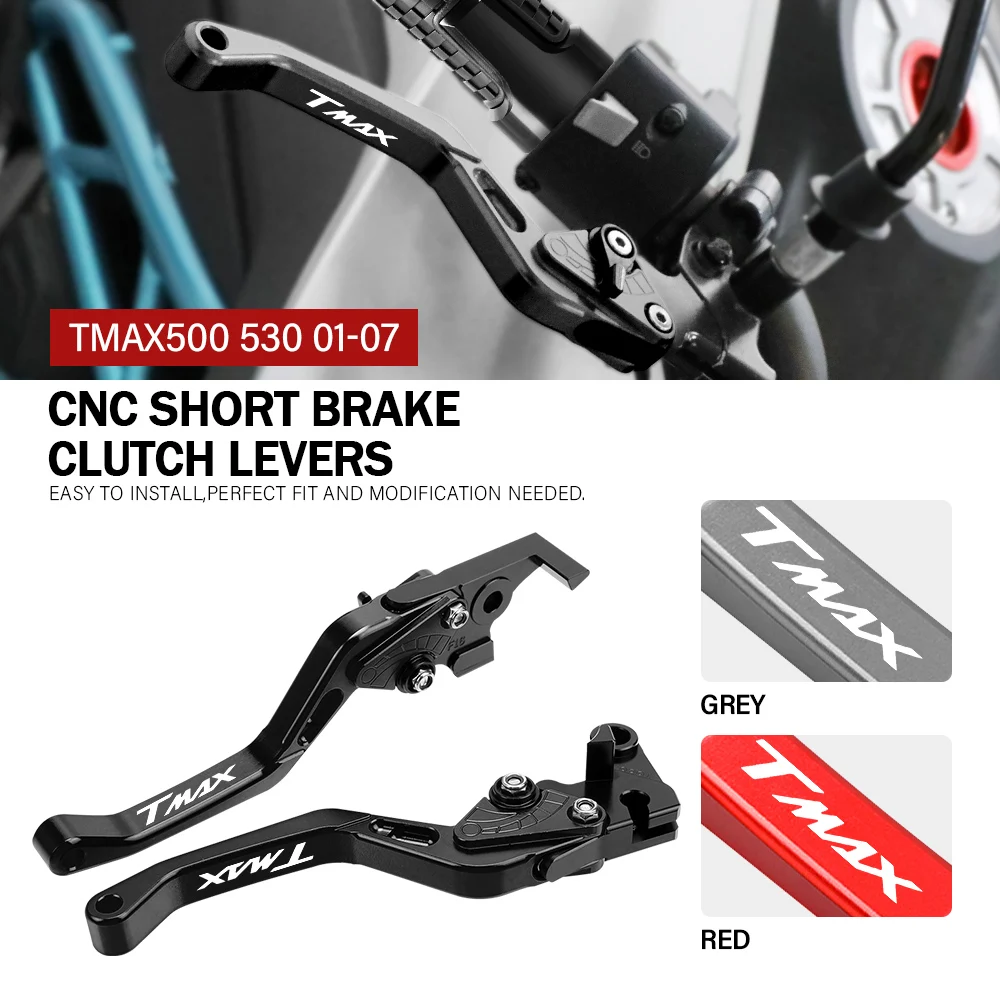 

For Yamaha TMAX 500/530/560 TMAX500 TMAX530 TMAX560 SX DX TECHMAX Motorcycle Accessories CNC Short Brake Clutch Levers LOGO