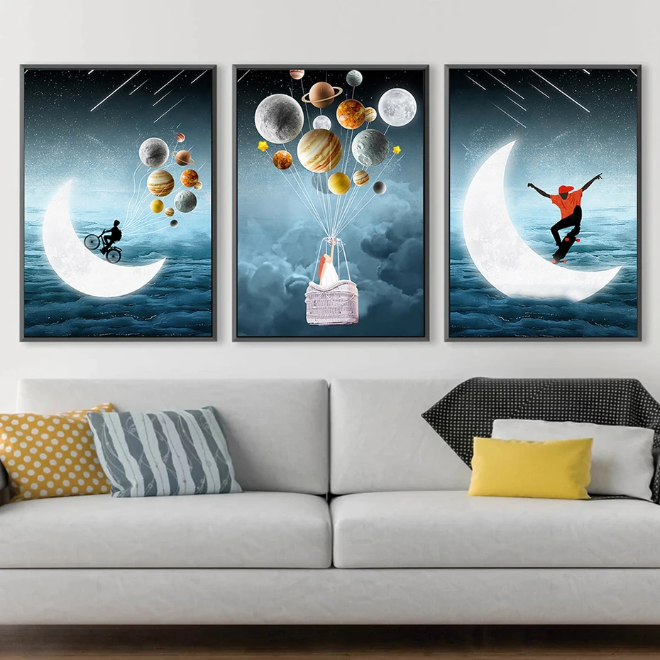 Abstract Canvas Painting Cartoon Figure Moon Blue Planet Modern Nordic Posters and Prints Wall Art Picture for Living Room Decor
Abstract Canvas Painting Cartoon Figure Moon Blue Planet Modern Nordic Posters and Prints Wall Art Picture for Living Room Decor