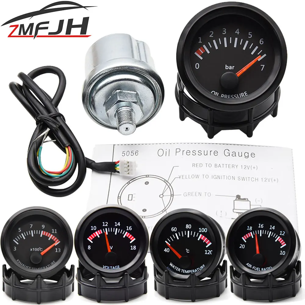 2" 52mm 12V Universal Auto Car Oil Pressure Gauge 0-7Bar Oil Press Gauge LED Meter with Sensor For 12V Racing Gauge Black Holder
2" 52mm 12V Universal Auto Car Oil Pressure Gauge 0-7Bar Oil Press Gauge LED Meter with Sensor For 12V Racing Gauge Black Holder