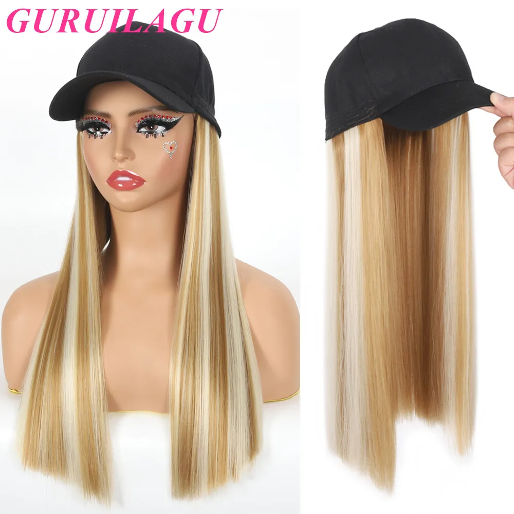 GURUILAGU Straight Synthetic Hair Hat Wigs for Women Black Baseball Cap with Wig Women Summer Long Straight Hair Hat Wig
GURUILAGU Straight Synthetic Hair Hat Wigs for Women Black Baseball Cap with Wig Women Summer Long Straight Hair Hat Wig