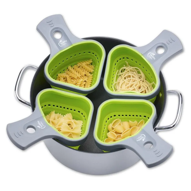 

Silicone Noodle Strainer Free TOOL For Cooking Noodles Pasta Farfalle Fusilli Foldable Filter Screen Colander