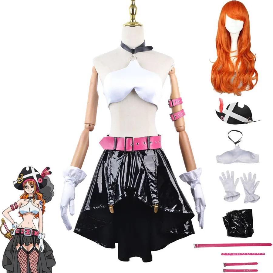 Anime Nami Snitch Cat FILM RED Cosplay Costume Skirt Wig Belt Stockings Hairband Adult Woman Sexy Kawaii Halloween Party Suit
Anime Nami Snitch Cat FILM RED Cosplay Costume Skirt Wig Belt Stockings Hairband Adult Woman Sexy Kawaii Halloween Party Suit