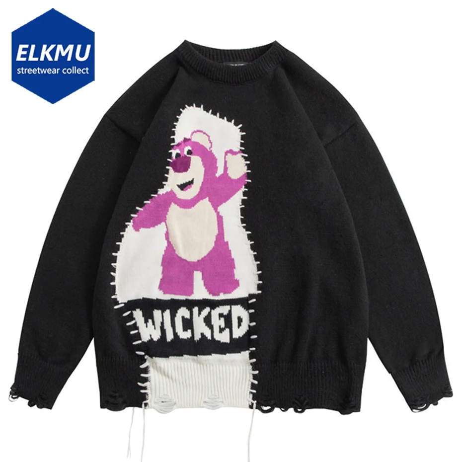 Cartoon Bear Patchwork Sweater Men Autumn Winter Harajuku Hip Hop Streetwear Oversized Knitted Sweaters Unisex Pullover Jumpers
Cartoon Bear Patchwork Sweater Men Autumn Winter Harajuku Hip Hop Streetwear Oversized Knitted Sweaters Unisex Pullover Jumpers