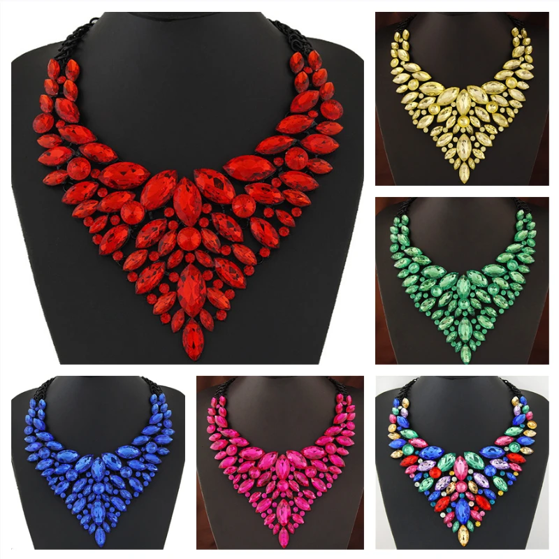 Ladies Jewelry Set Fashion Metal Bright Luxurious Sparkling Gemstone Exaggerated Necklace High Sense Wedding Accessories
Ladies Jewelry Set Fashion Metal Bright Luxurious Sparkling Gemstone Exaggerated Necklace High Sense Wedding Accessories