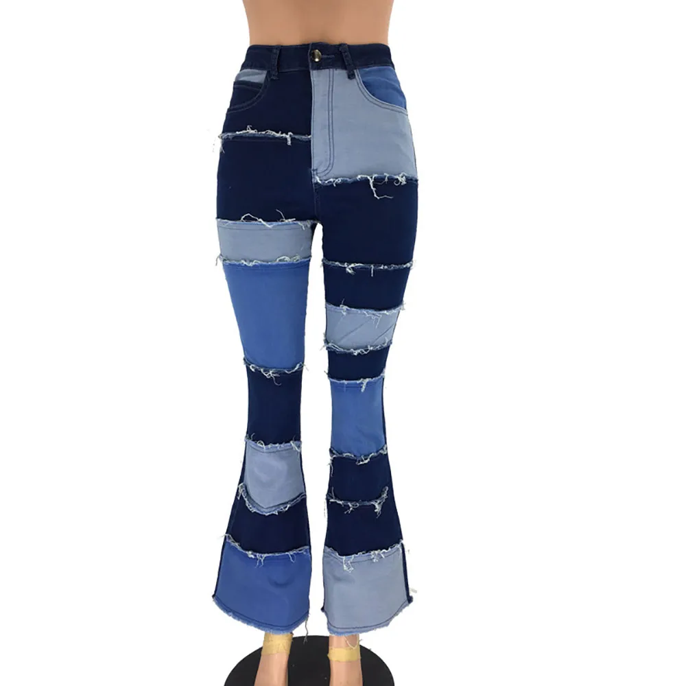 2022 Designers Flare Women Jeans Pants Patchwork Plaid Summer Denim Trousers For Women High Waist Female Bottom Clothes
2022 Designers Flare Women Jeans Pants Patchwork Plaid Summer Denim Trousers For Women High Waist Female Bottom Clothes