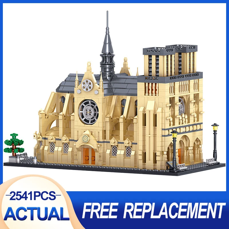 

ZHEGAO QL0964 Building Series Notre Dame De Paris Assembled Building Blocks Bricks Model DIY Children's Puzzle Toy Birthday Gift