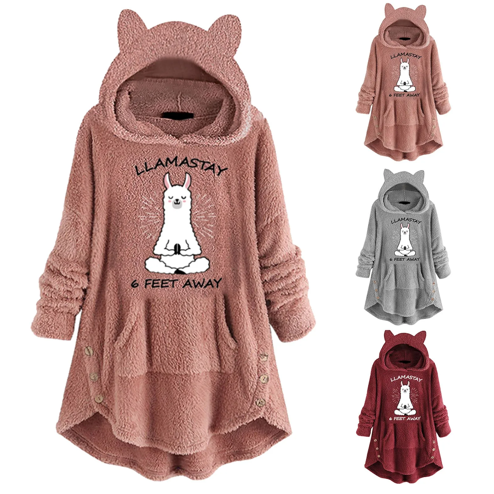 Повседневные женские свитера на молнии, женский топ, рубашка с принтом йоги и альпака, пуловер с длинным рукавом, толстовка, флисовая Милая р...
Повседневные женские свитера на молнии, женский топ, рубашка с принтом йоги и альпака, пуловер с длинным рукавом, толстовка, флисовая Милая р...