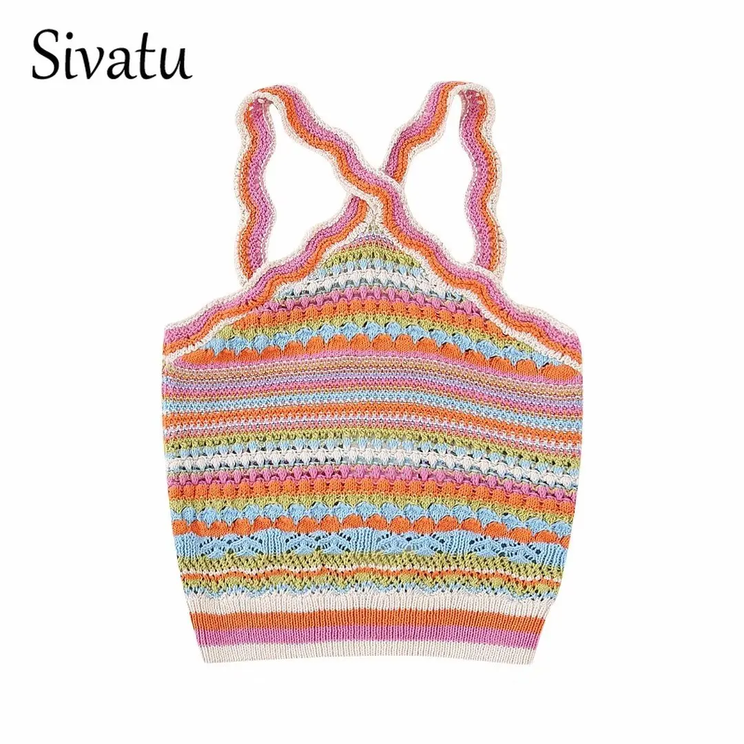 Sivatu Traf Knit Cami Top High Summer Women Corset Top Y2k Coquette Aesthetic T-shirts Rave Streetwear Tops Crop
Sivatu Traf Knit Cami Top High Summer Women Corset Top Y2k Coquette Aesthetic T-shirts Rave Streetwear Tops Crop