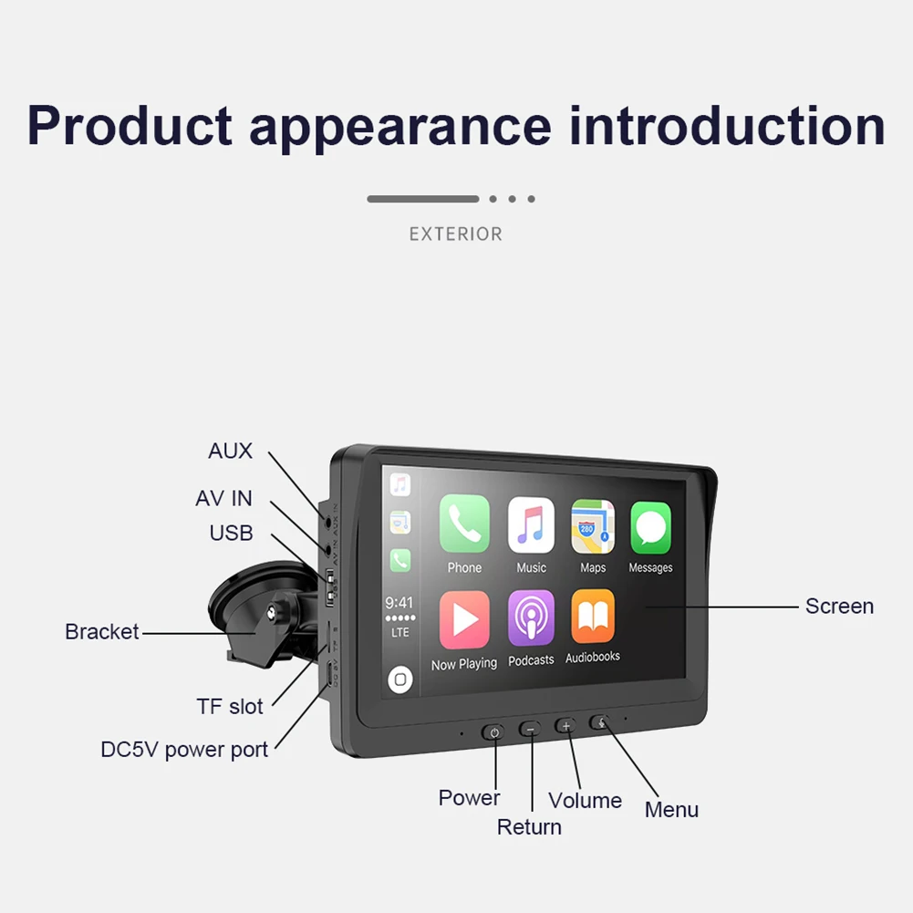 Car Touch Screen Wirelsee Carplay 12-24 V AN Auto Bluetooth 5.0 Easy To Install SMART DISPLAY Wake Up Easily 1024*600
Car Touch Screen Wirelsee Carplay 12-24 V AN Auto Bluetooth 5.0 Easy To Install SMART DISPLAY Wake Up Easily 1024*600
