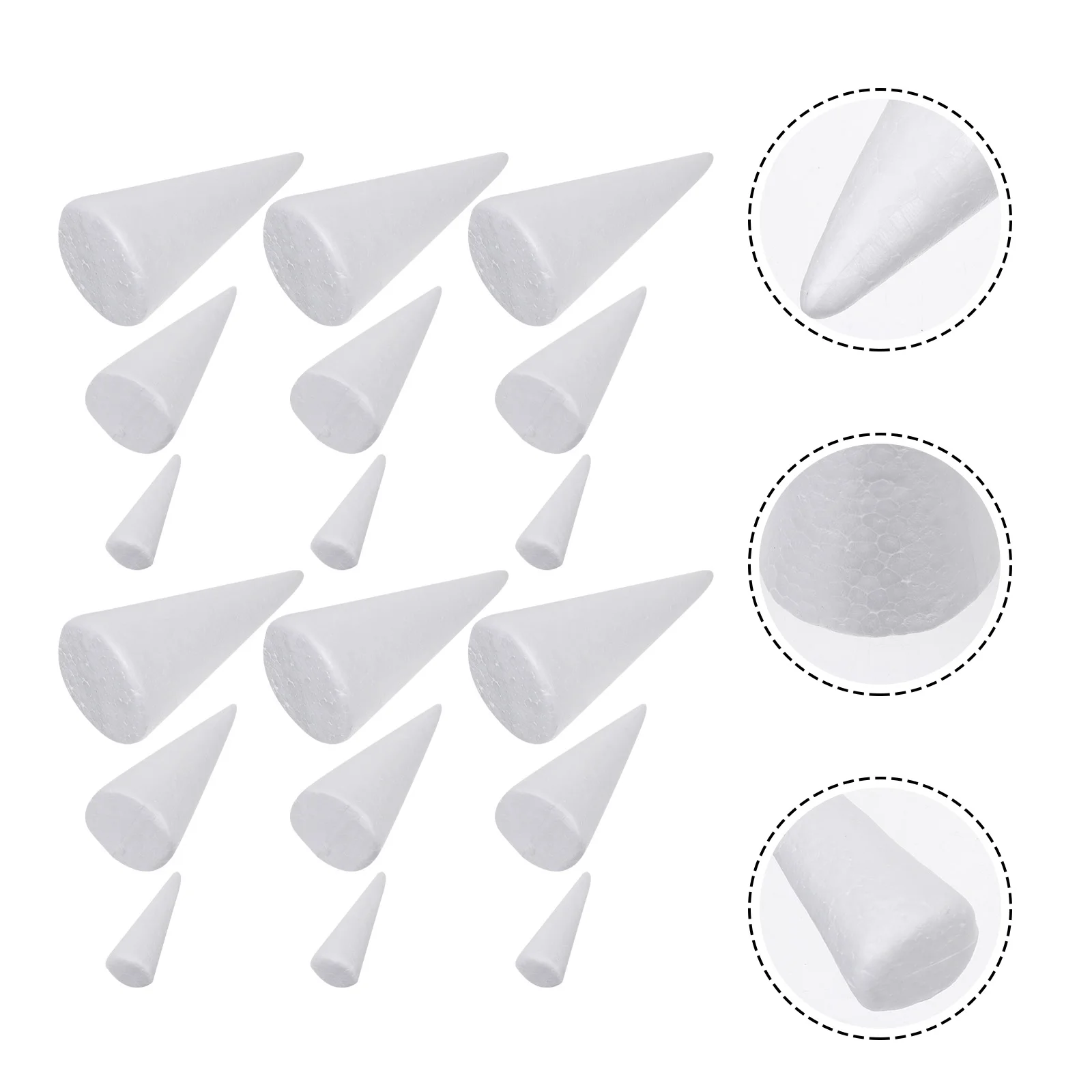 24 Pcs Christmas Tree Foam DIY Cone Decor Craft Cones Ornaments Material Children Making White
24 Pcs Christmas Tree Foam DIY Cone Decor Craft Cones Ornaments Material Children Making White